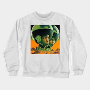 We Are Floating In Space - 66 - Sci-Fi Inspired Retro Artwork Crewneck Sweatshirt
